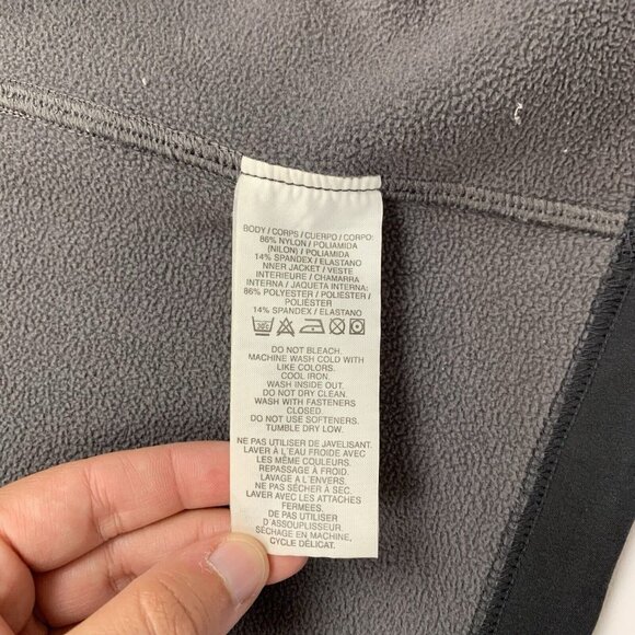 Salomon Womens Size Small Black Soft Shell Full Zip Jacket Spell Out Logo Hiking - Picture 8 of 15